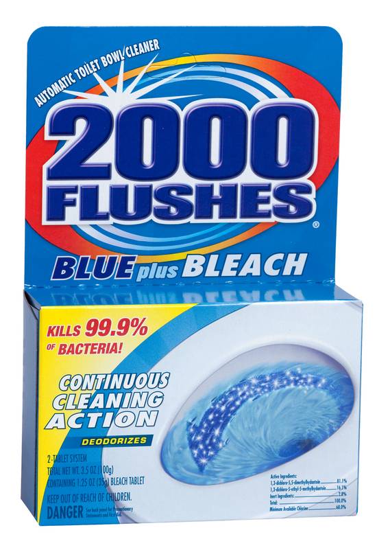 2000 Flushes Blue Plus Bleach Tablets (3.5 oz)