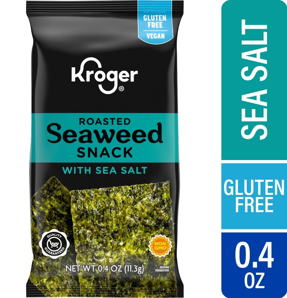 Kroger Korean Inspirations Roasted Seaweed Snack, Sea Salted (0.4 oz)