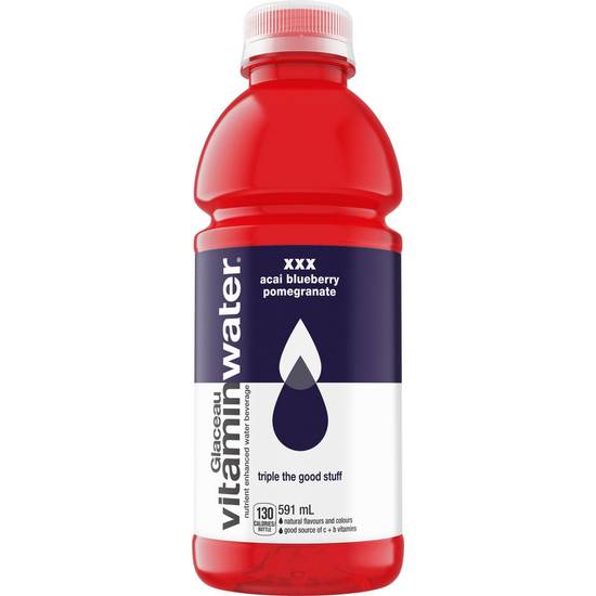 Glacéau vitaminwater glacéau vitaminwatermd xxx baie d’açaï, bleuet et grenade, bouteille de 591ml (591 ml) - xxx water acai blueberry pomegranate (591 ml)