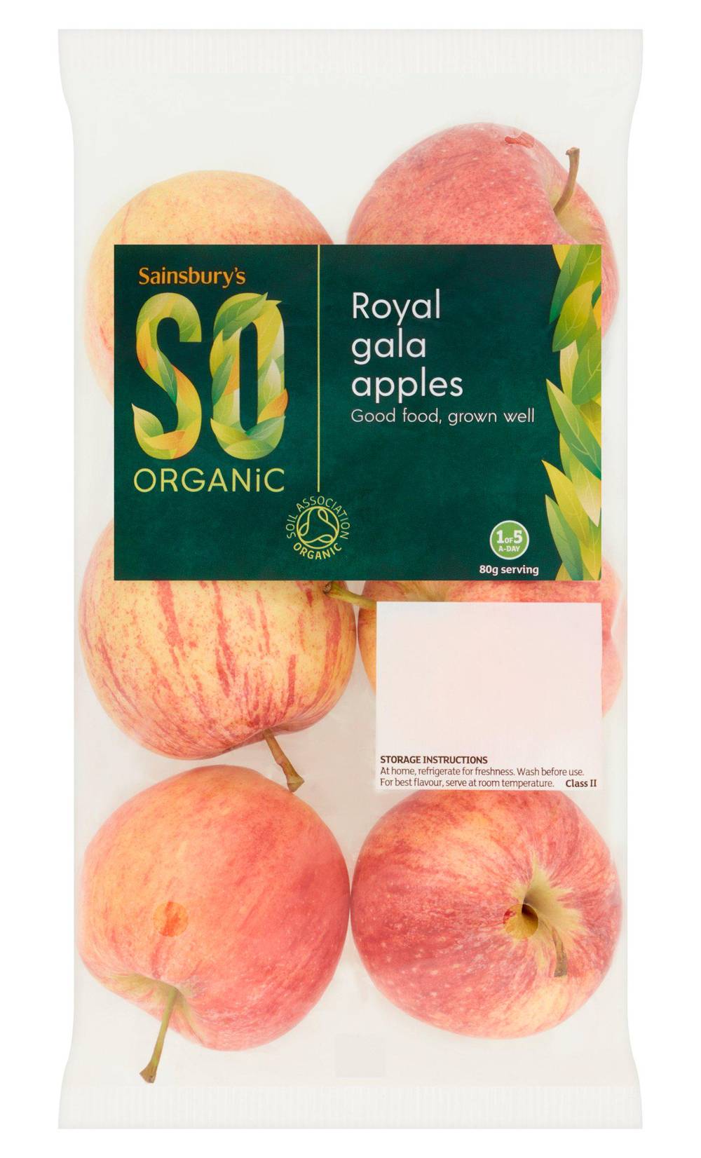 Sainsbury's Royal Gala Apples, SO Organic x6