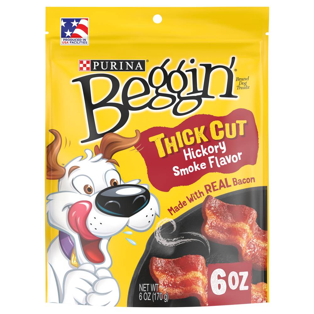 Beggin' Purina Beggin Dog Treats Strips Thick Cut Hickory Smoke Flavor (6 oz)