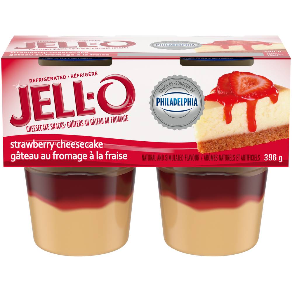 Jell-O Strawberry Cheesecake Snack (4 x 99 g)