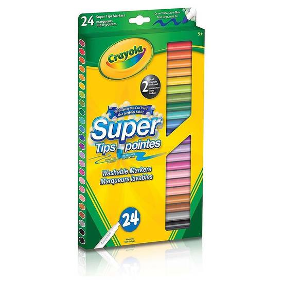 Crayola Washable Super Tips Markers (24/pack)