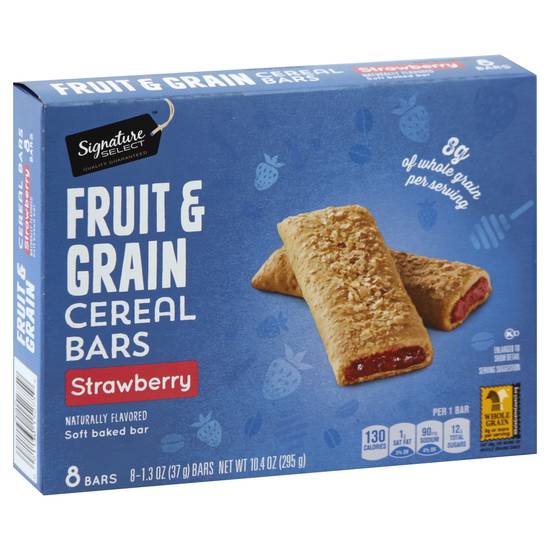 Signature Select Strawberry Fruit & Grain Cereal Bars (8 ct)