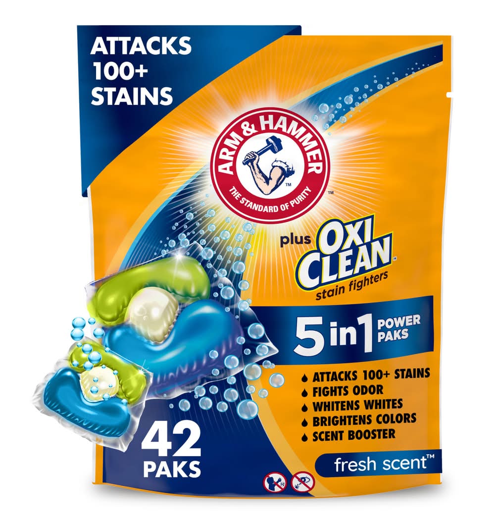 Arm & Hammer Oxi Clean Power Paks Fresh Scent Detergent (1.85 lbs)