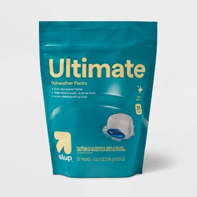 up&up Ultimate Dishwasher Detergent packs, Fresh (13.3 oz, 21 ct)