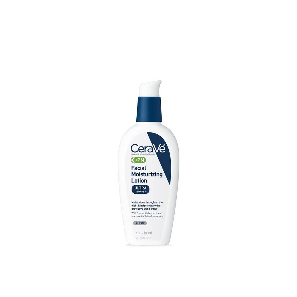 Cerave Pm Lotion, Face Moisturizer For Night Use (2 oz)