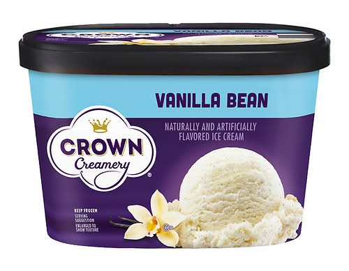 Crown Creamery Ice Cream, Vanilla Bean (48 oz)