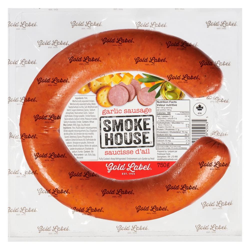 Gold Label Garlic Sausage Ring (750 g)