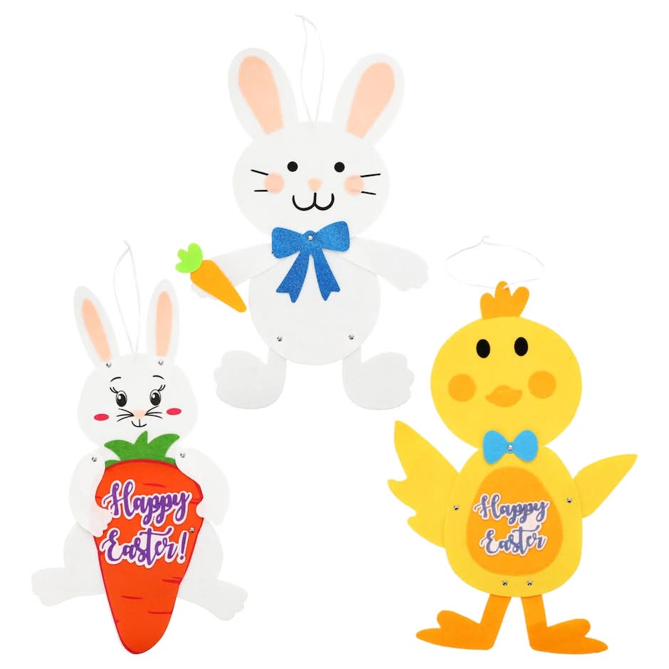 Felt Jointed Easter Decoration, 1-ct.