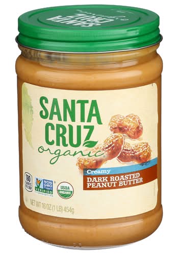 Santa Cruz Organic Creamy Dark Roasted Peanut Butter