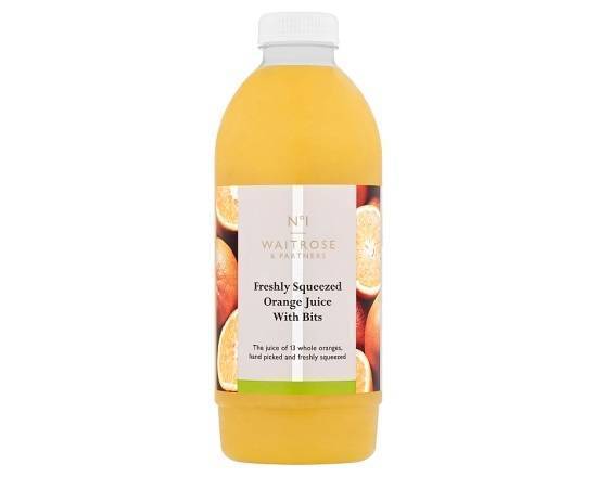 Waitrose & Partners No1 Freshly Squeezed Orange Juice with Bits 1 Litre