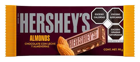 Hershey's · Barra de chocolate con leche, almendras (90 g)