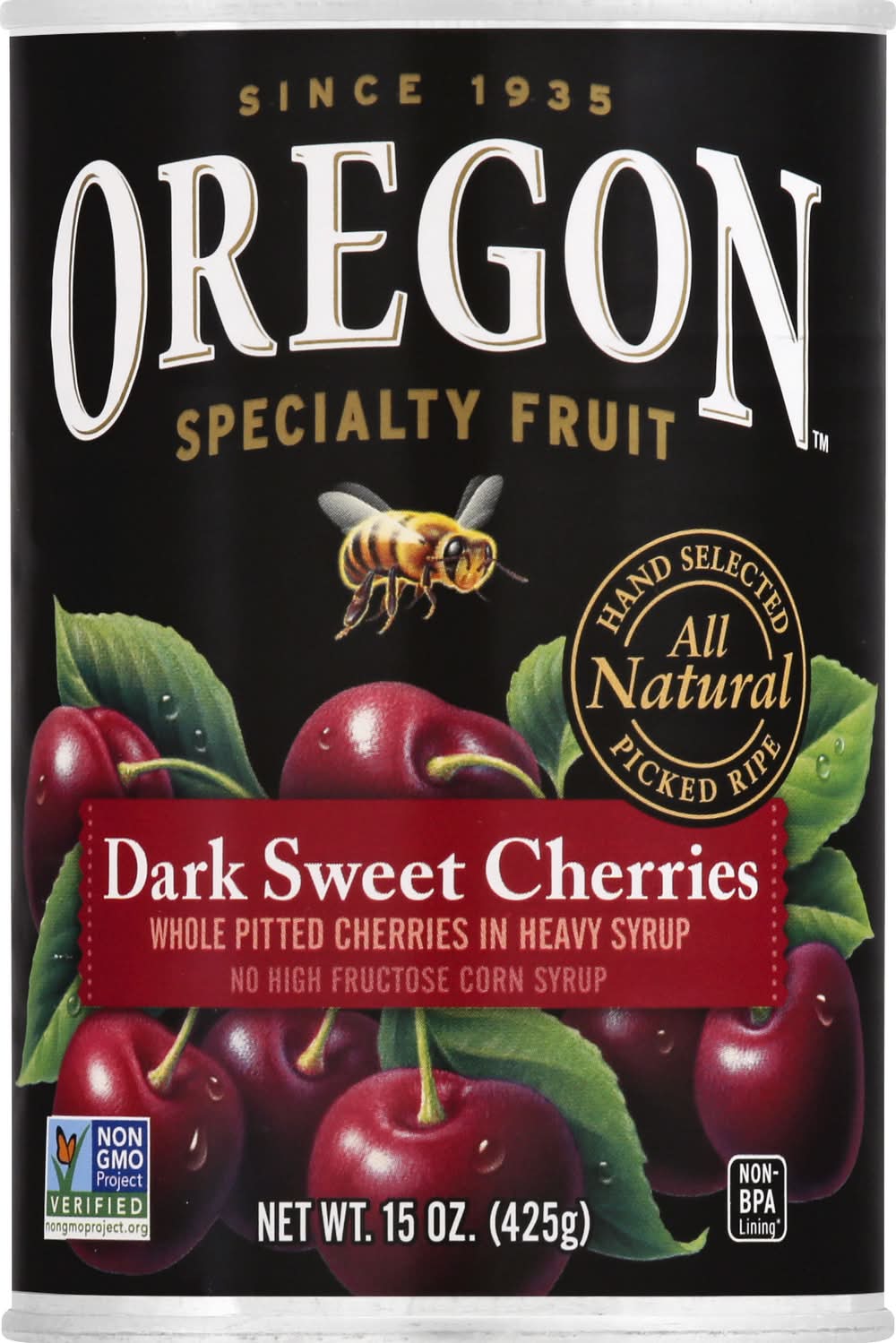 Oregon Whole Pitted Dark Sweet Cherries in Heavy Syrup (15 oz)