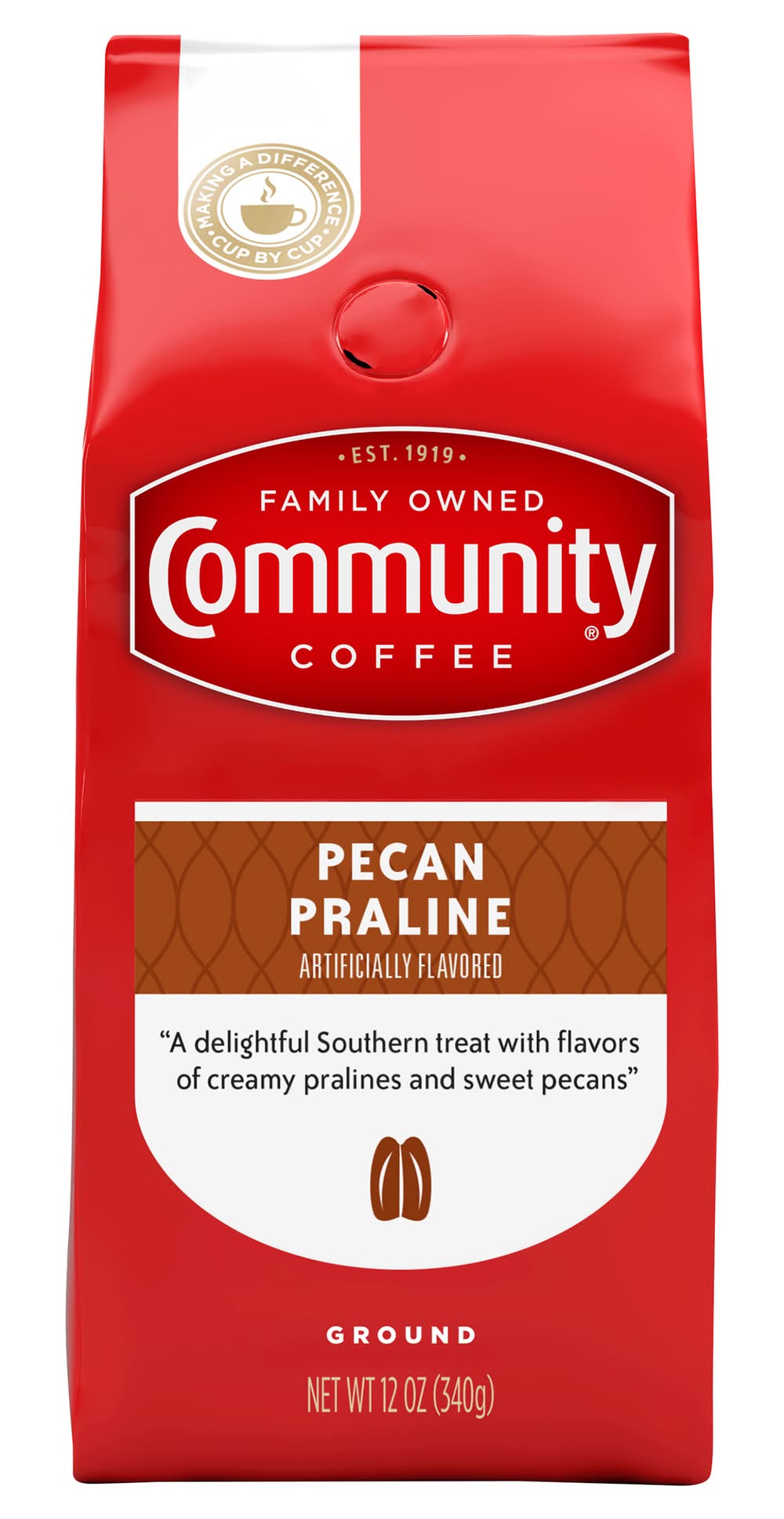Community Pecan Praline Ground Coffee (12 oz)