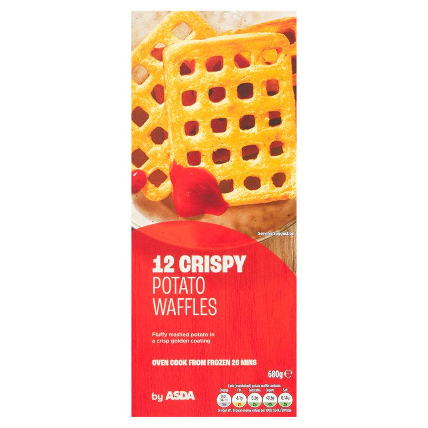 Asda Crispy 12 Potato Waffles 680g