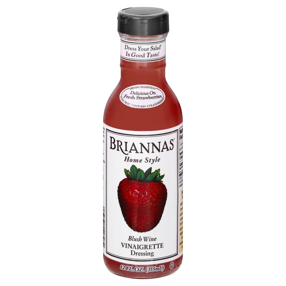 Briannas Blush Wine Vinaigrette Dressing, Strawberry (12 fl oz)