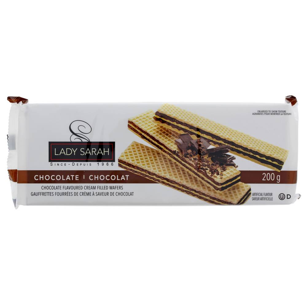 Lady sarah gaufrettes fourrées à la crème (chocolat)