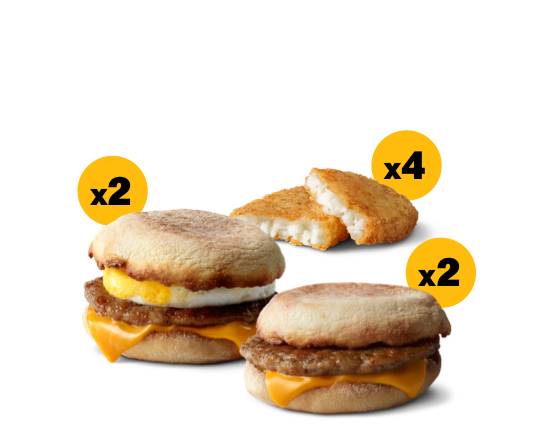 2 Sausage McMuffin® and 2 Sausage, Egg & Cheese McMuffin® Bundle