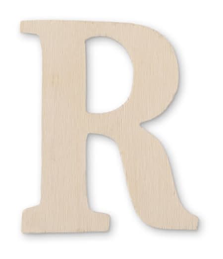 Make Market Chunky Wood Letter, 3x0.75 in, R