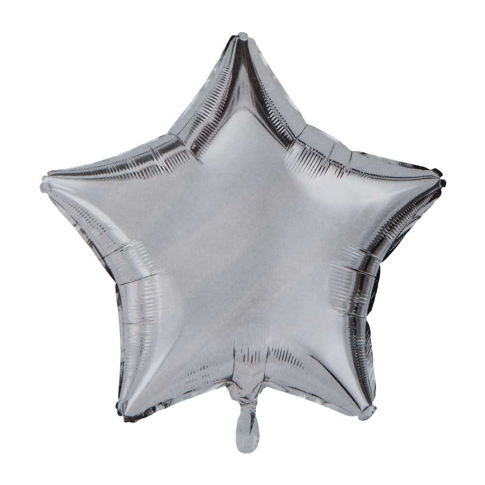 Inflated Silver Star Balloon Silver Star