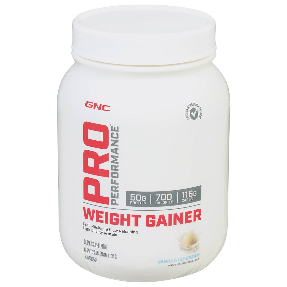 Gnc Pro Performance Vanilla Ice Cream Weight Gainer