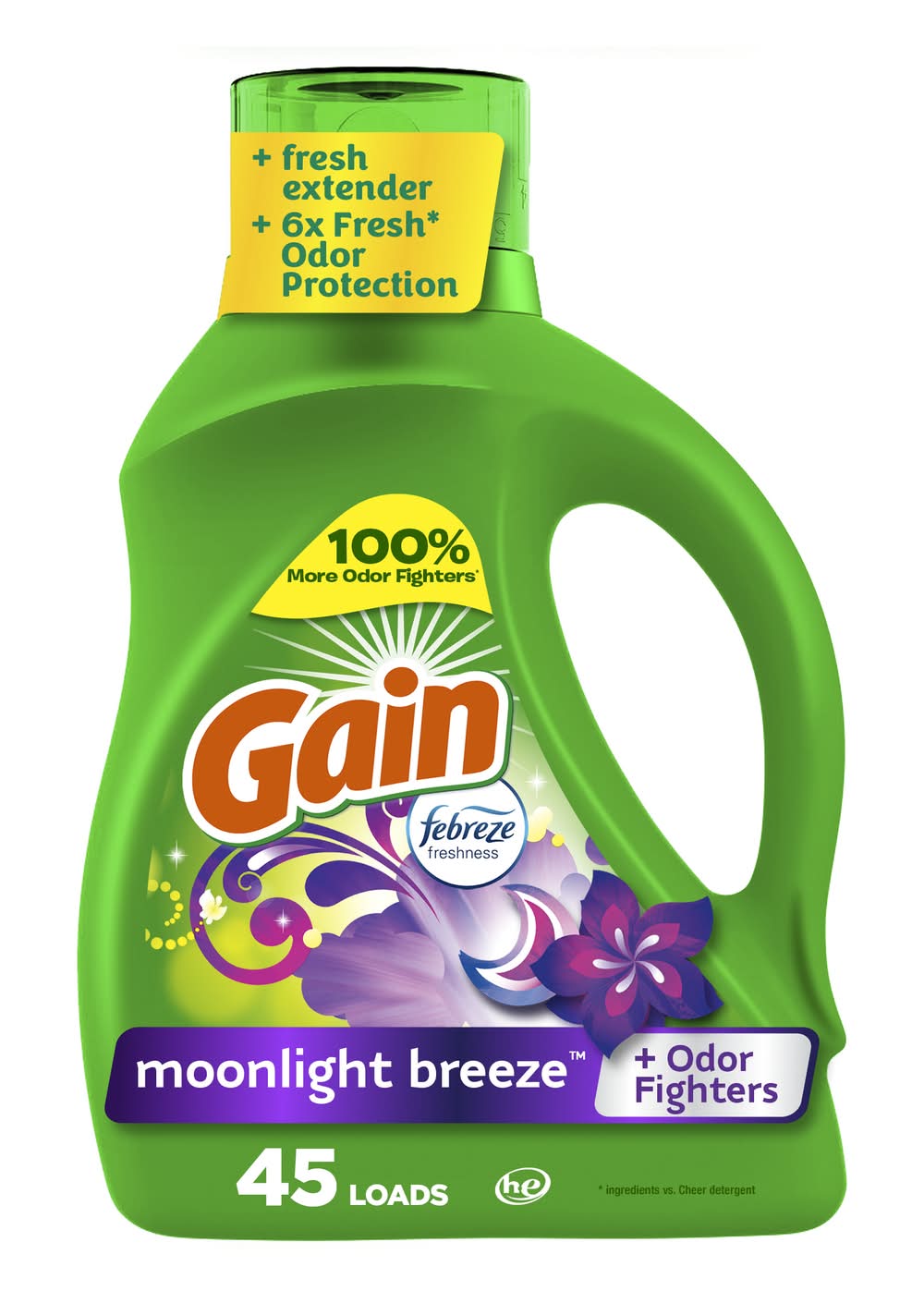 Gain Aroma Boost Detergent, Moonlight Breeze (65 fl oz)