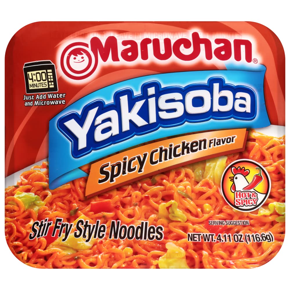 Maruchan Yakisoba Home Style Japanese Noodles, Spicy Chicken (4.11 oz)