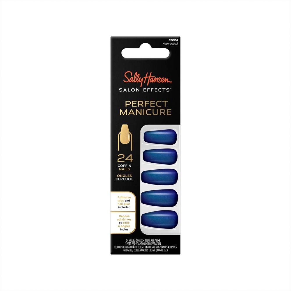 Sally Hansen Salon Effects Perfect Manicure Ready To Wear Nails Kit (1.86 ml, 24 ct)