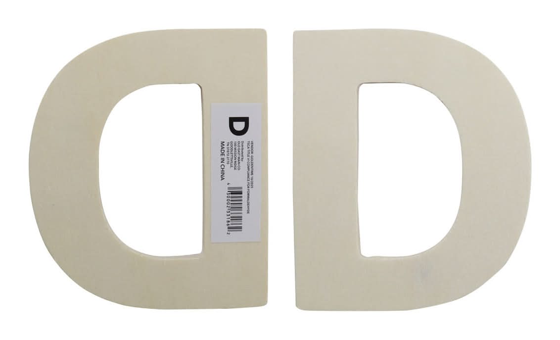 Decorative Wooden Letter 'D'