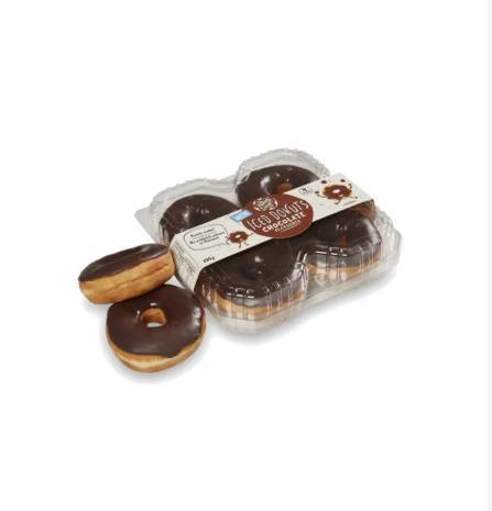 The Happy Donut Co Chocolate Donuts 4 pk