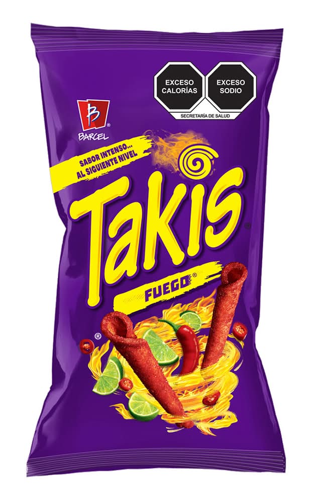 Takis · Fuego tortillas de maíz enrolladas y fritas, chile-limón (80 g)