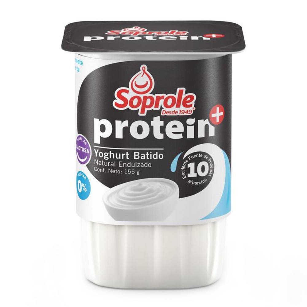 Soprole · Yoghurt batido protein+ - Natural Endulzado (155 g)