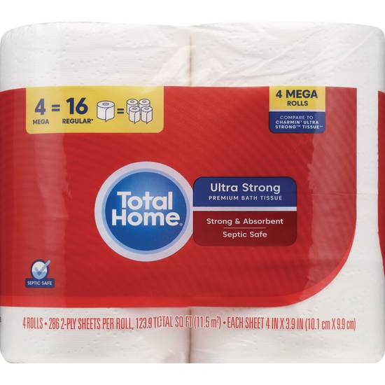 Total Home Ultra Soft Bathroom Tissue (4 in x 3.9 in)
