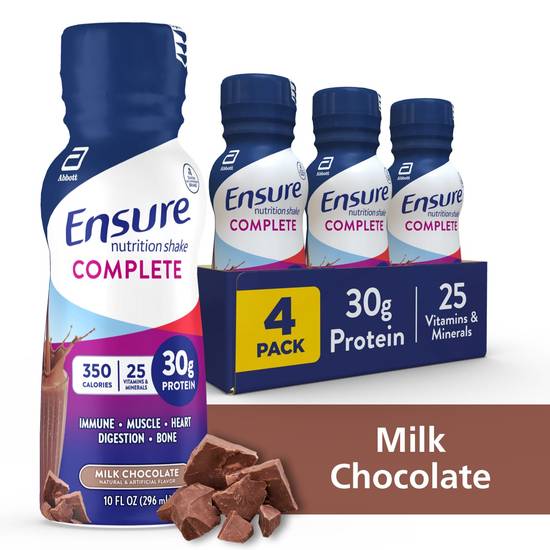 Ensure COMPLETE Nutrition Shake Chocolate Flavor, 10 FL OZ, 4 CT
