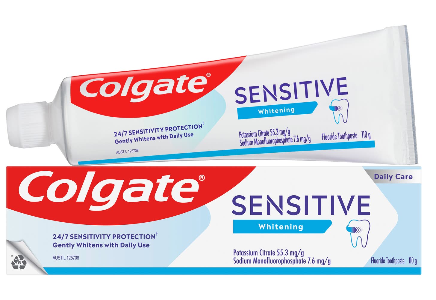 Colgate Sensitive Teeth Pain Whitening Fluoride Toothpaste (110g)