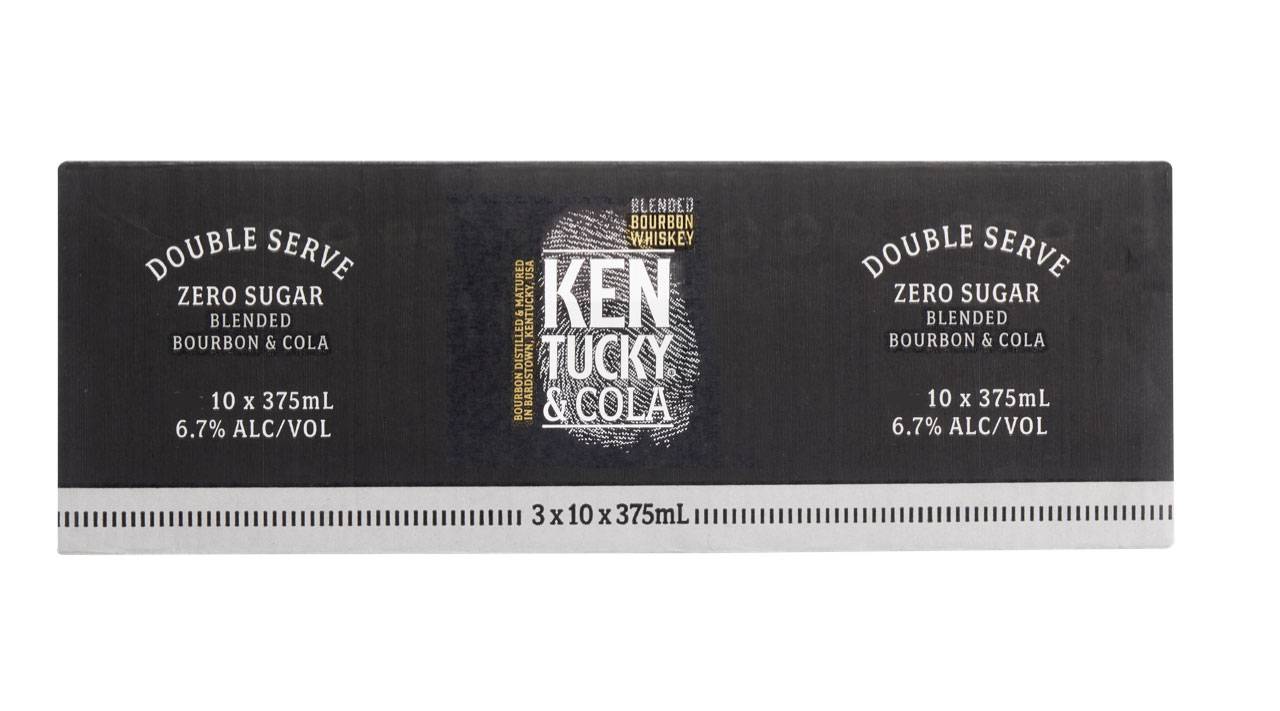 Kentucky Bourbon Double Serve & No Sugar Can 375 (10 Pk) X 10 Pack