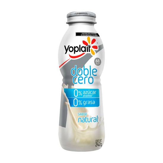Yoplait yoghurt bebible doble cero natural (242 g)