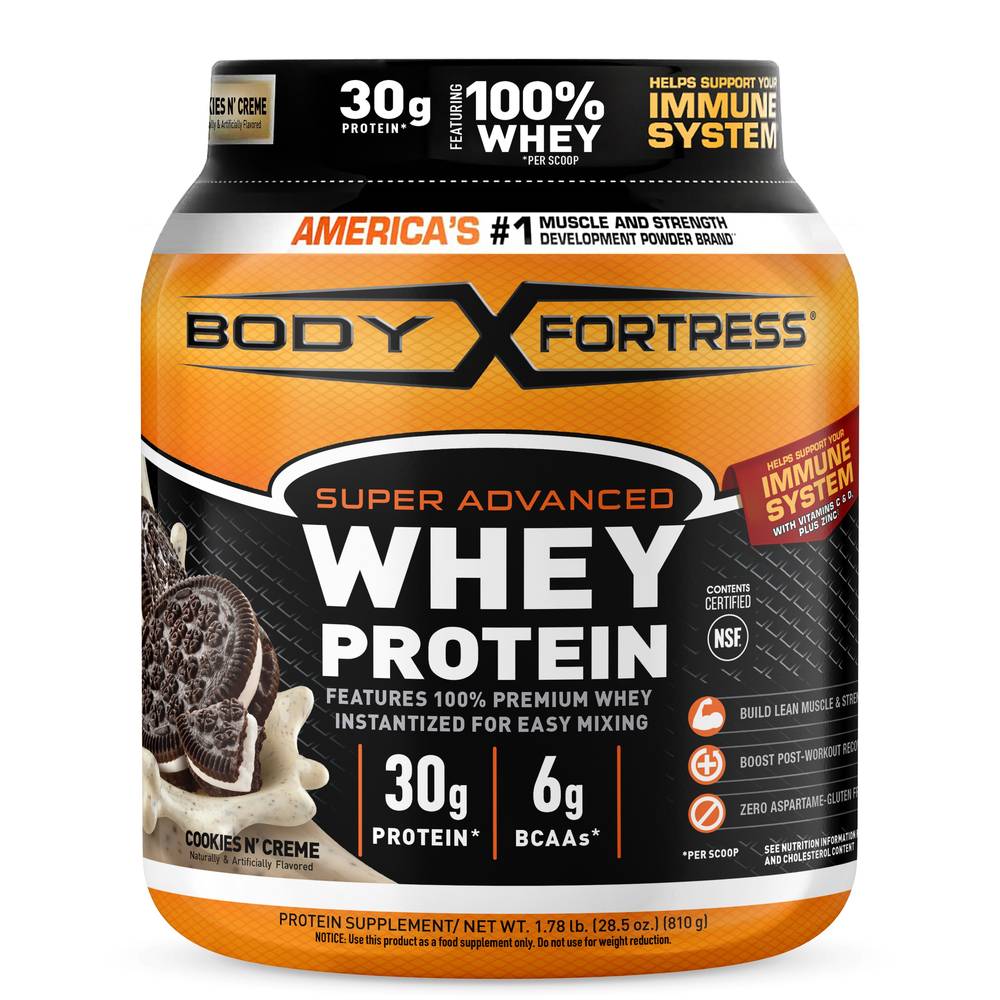 Body Fortress Super Advanced Whey Protein Powder - Cookies N' Crème', 1.78 lb