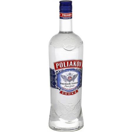 Vodka pure grain triple distilled POLIAKOV - la bouteille de 1L