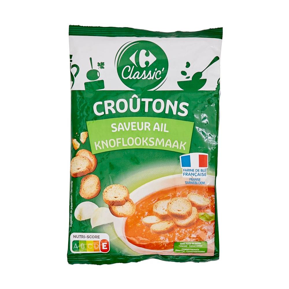 Croûtons saveur ail CARREFOUR CLASSIC' - le sachet de 90g