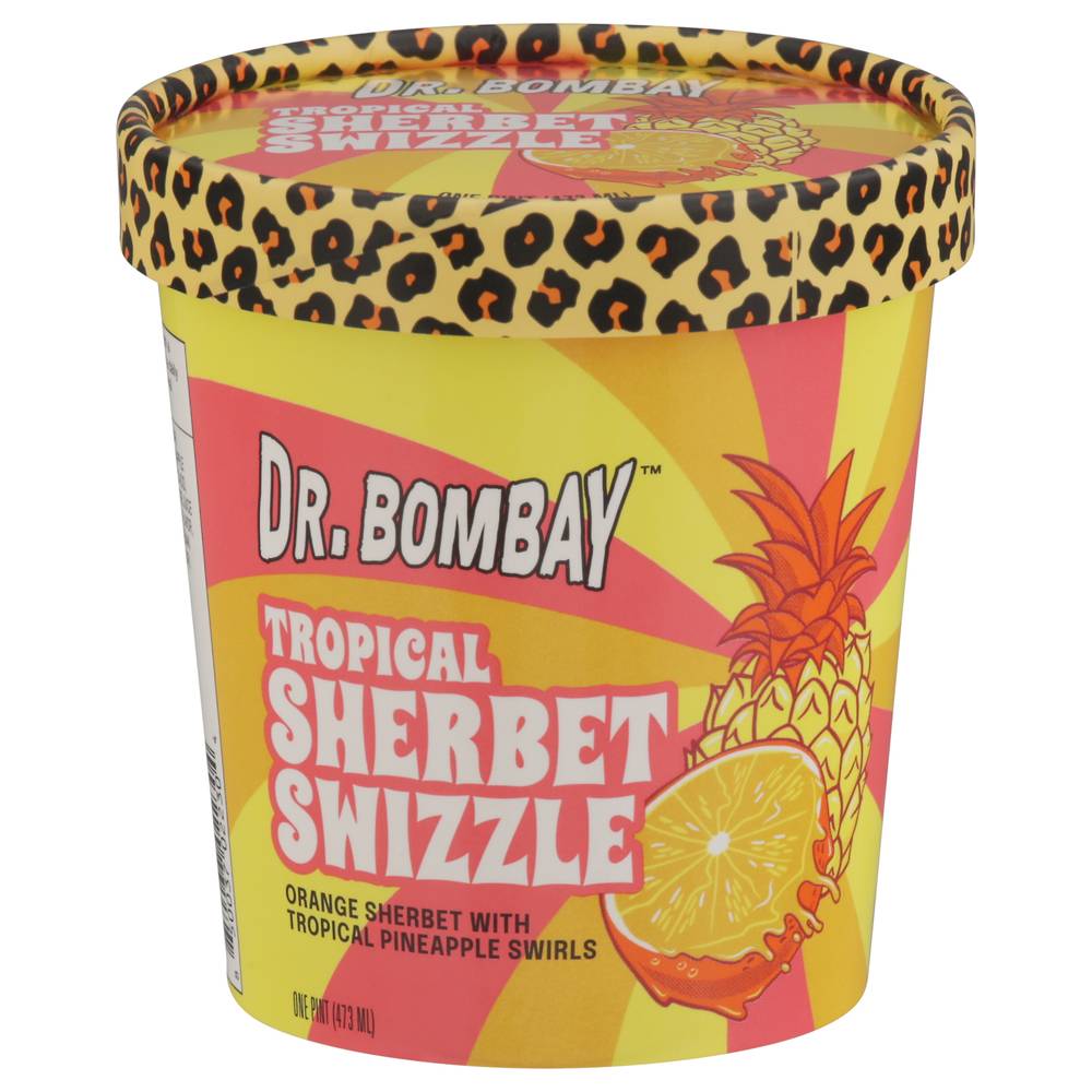 Dr. Bombay Tropical Sherbet Swizzle Ice Cream, Orange-Pineapple (1 pint)