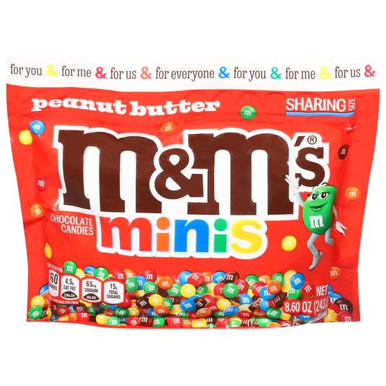 M&M's Minis Milk Chocolate Candy, (peanut butter)