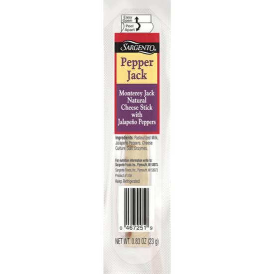 Order Sargento Natural Pepper Jack Cheese Stick 1ct .83oz food online from Everyday Needs By Gopuff store, Fairfield on bringmethat.com