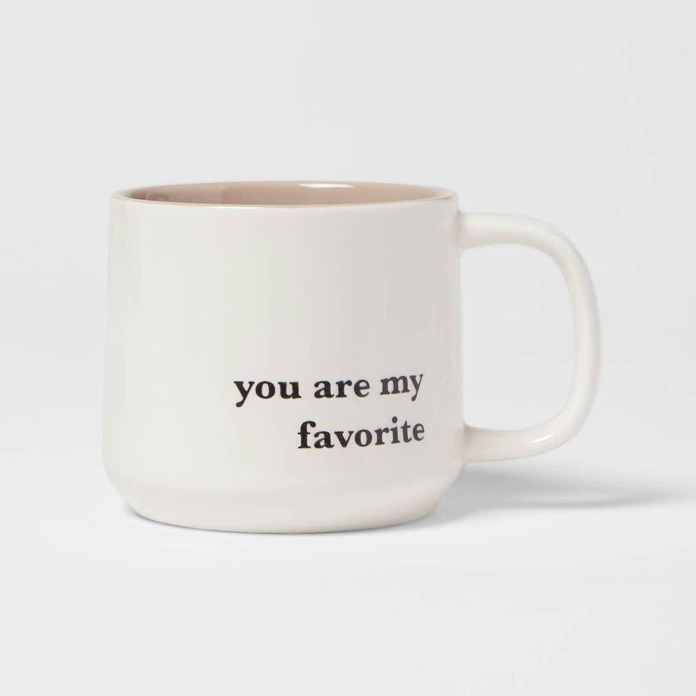 Threshold Stoneware You Are My Favorite Mug, Cream