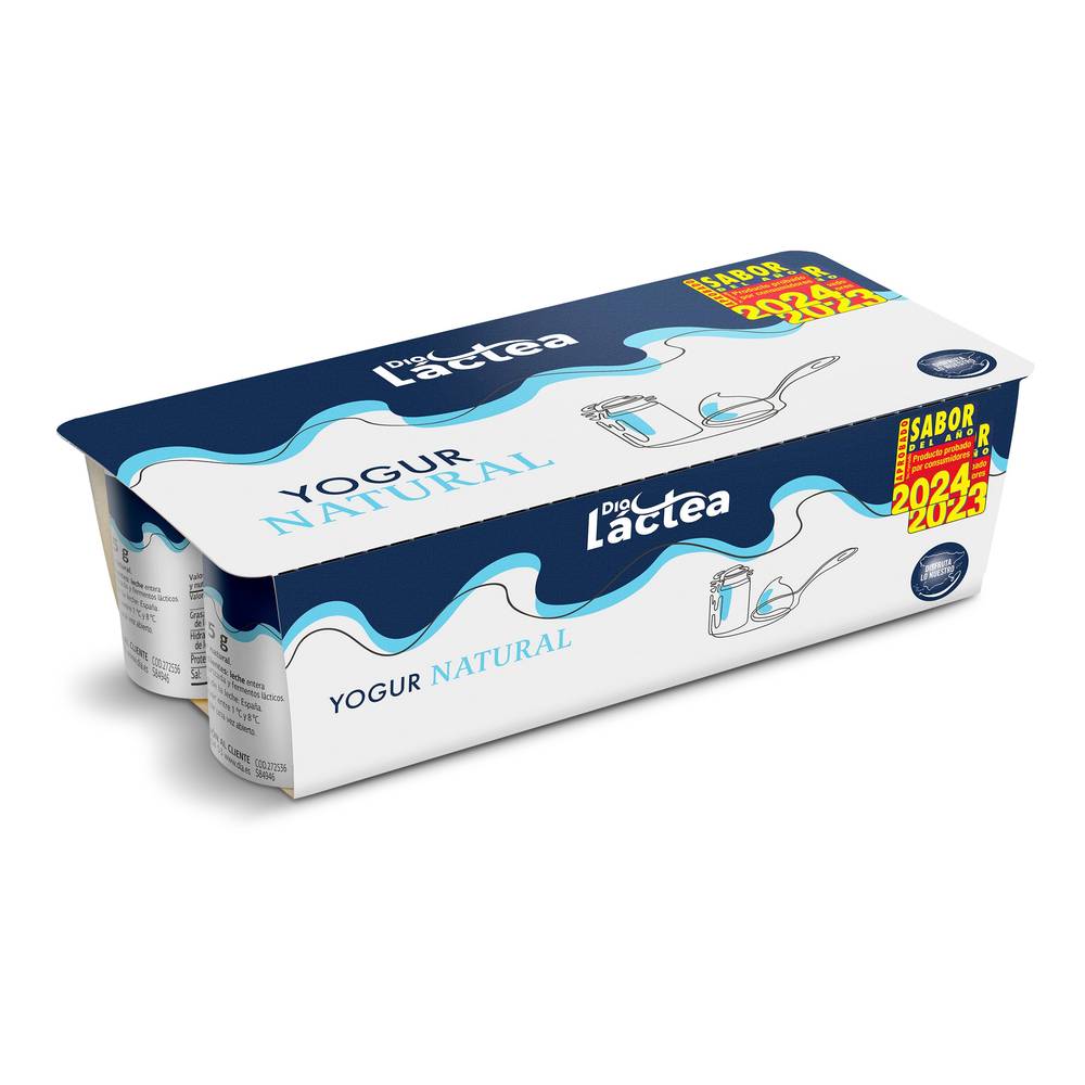 Yogur Natural Dia Láctea Pack 8 X 125 G