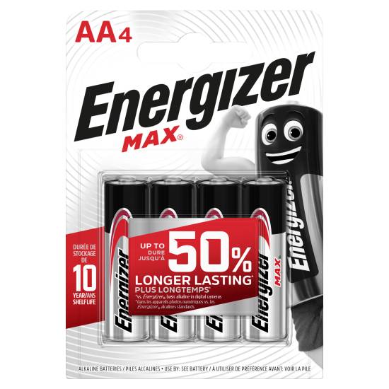 Energizer Max Aa Batteries Alkaline (4 pack)