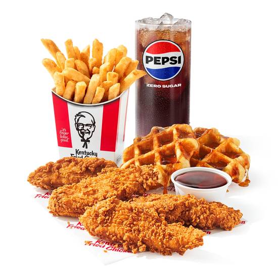 4 pc. Tenders & Waffles Combo