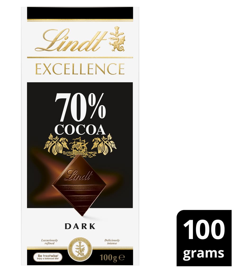 Lindt Excellence 70% Cocoa Dark Chocolate (100g)