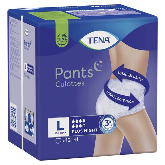 Tena Plus Night Pants Incontinence Size Large 12 pack